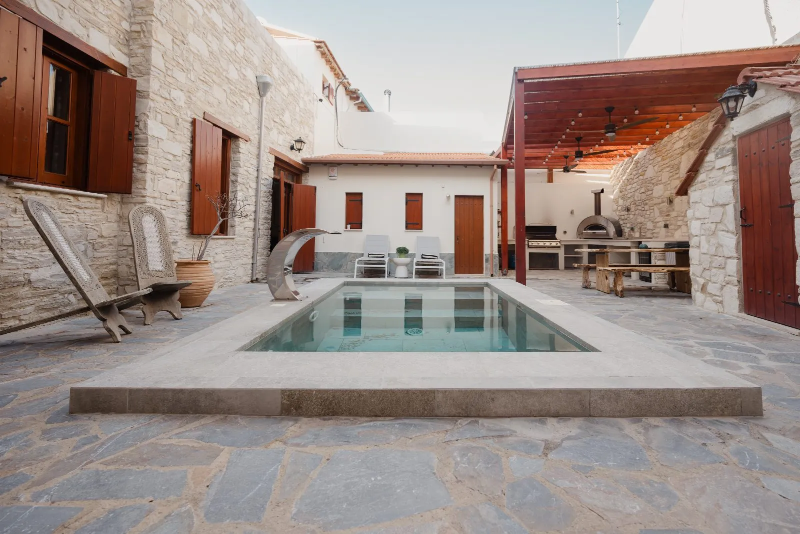 The courtyard and pool