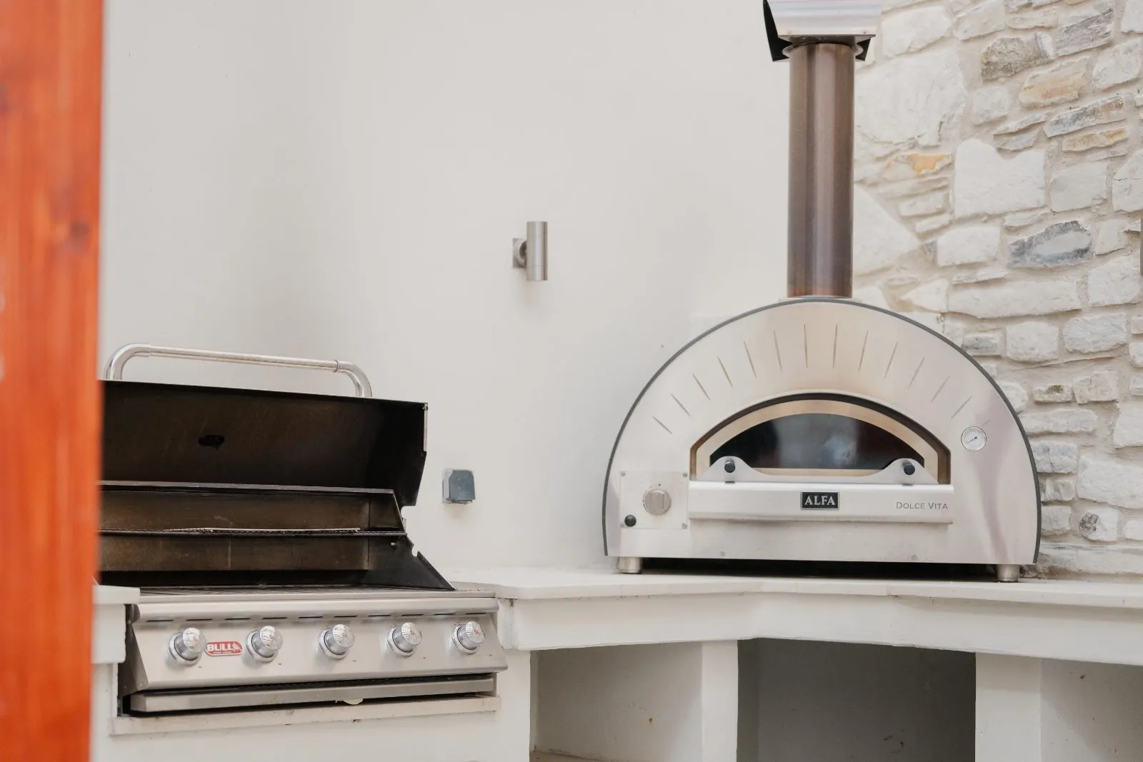 Alfa pizza oven and Bull barbecue
