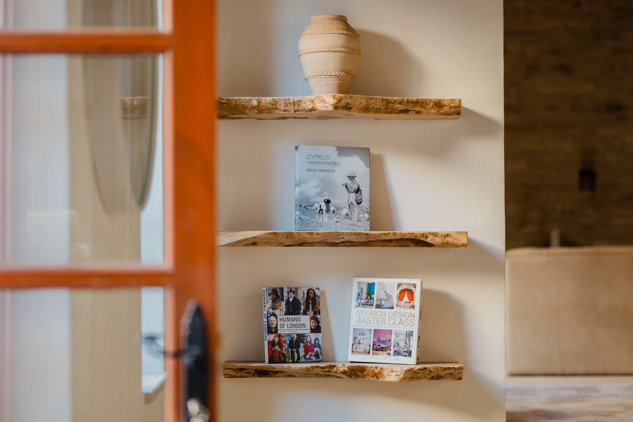 Olive-wood shelves