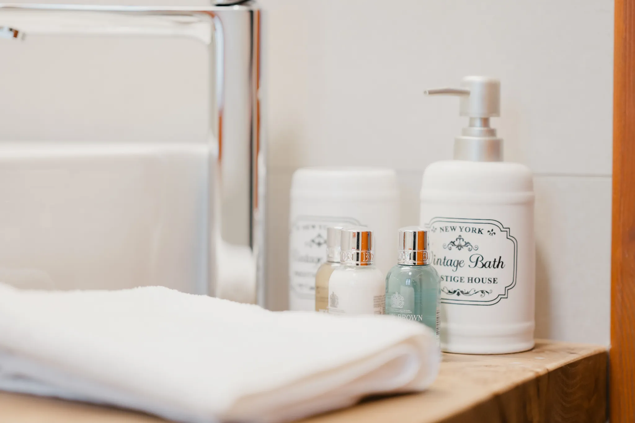 Toiletries on the vanity